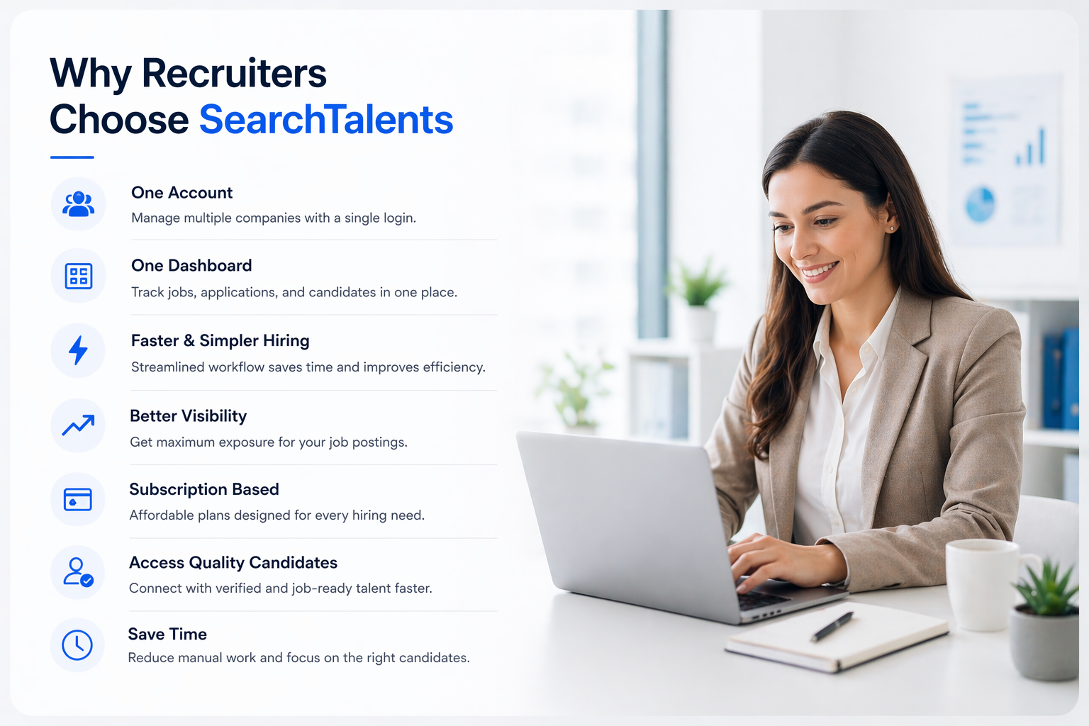 Why recruiters choose SearchTalents