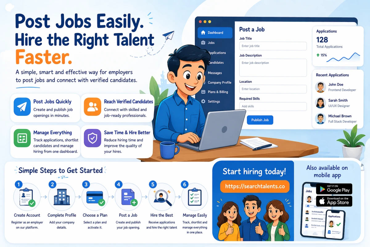 How Employers Can Post Jobs on SearchTalents | Step-by-Step Guide