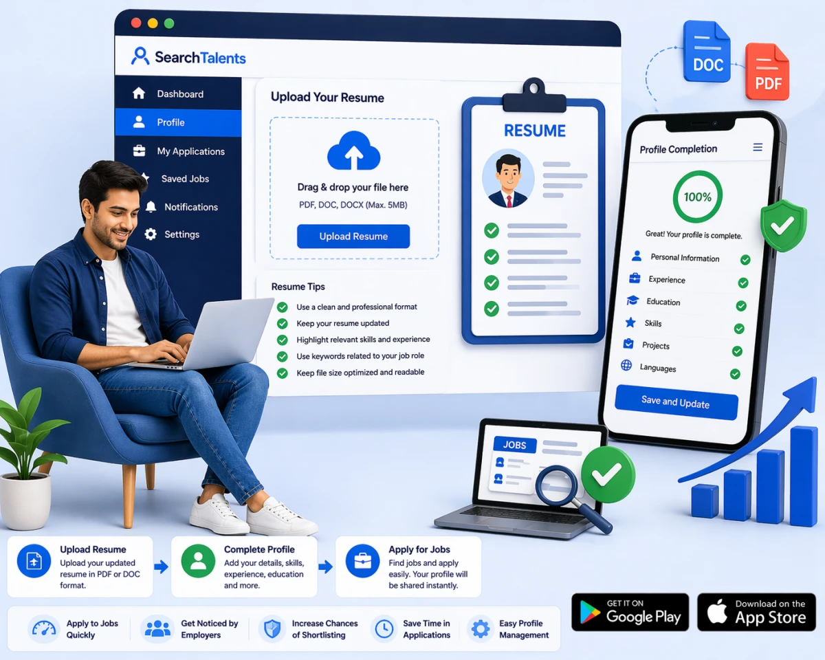 How to Upload Your Resume Online (Step-by-Step) | SearchTalents Guide